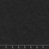 In the Black - Calligraphy Black on Black Yardage Primary Image