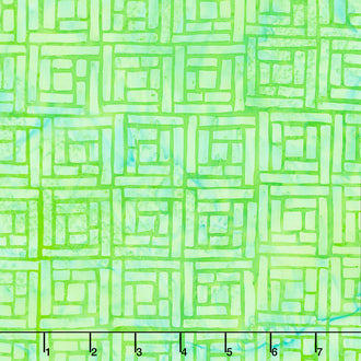 Charming Batiks - Squares Green Pistachio Yardage