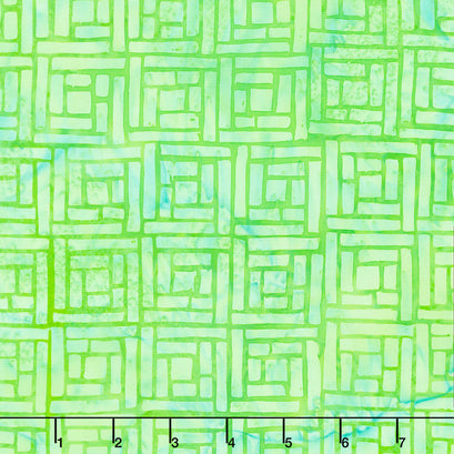 Charming Batiks - Squares Green Pistachio Yardage