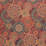 Stonehenge - Marrakech Spice Colorway Mandala Toss Red Multi Yardage Primary Image