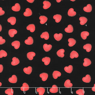 All My Heart - Heart Toss Black Yardage