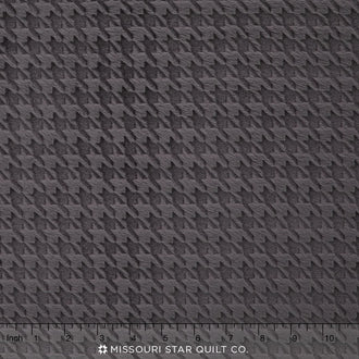 Cuddle® Embossed Houndstooth - Ash 60" Minky Yardage