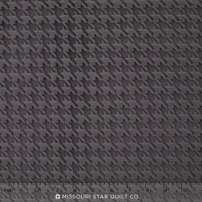 Cuddle® Embossed Houndstooth - Ash 60" Minky Yardage