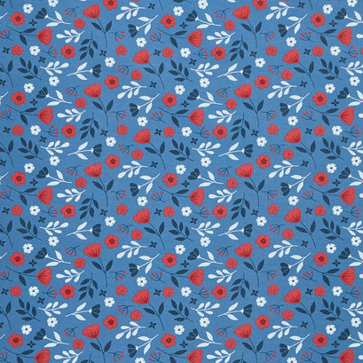 American Beauty - Floral Navy Yardage