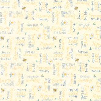 Zest For Life - Word Toss Yellow Yardage