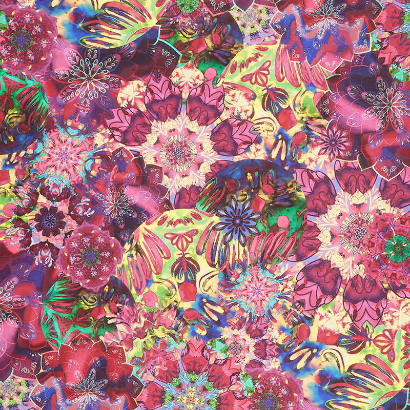 Robert Kaufman Florence Multi Abstract Large Floral Fabric