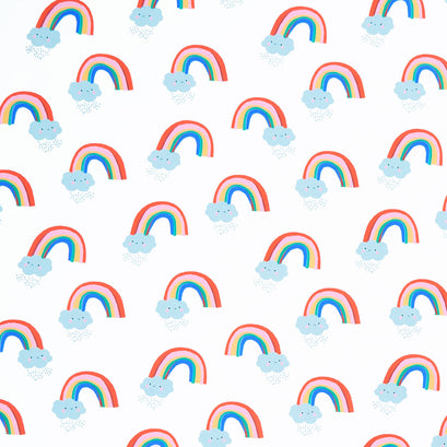 Whatever the Weather - Papercut Rainbows Cloud Yardage