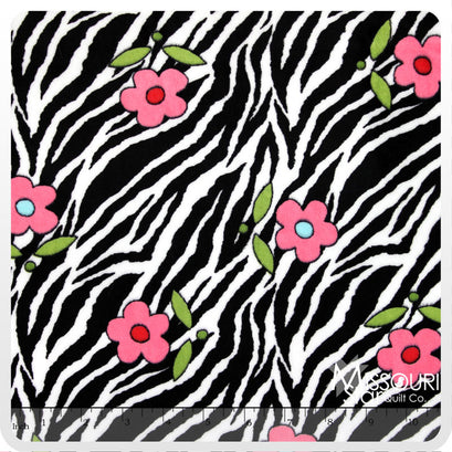 Cuddle® Prints Lagoona - Zebra Black & White 60" MInky Yardage