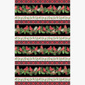 Cardinal Christmas - Border Stripe Black Multi Yardage Alternative View #1