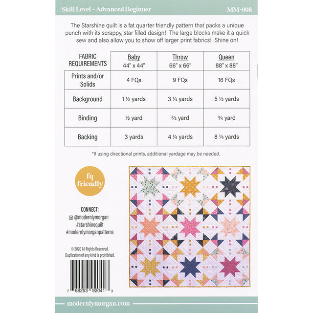 Starshine Quilt Pattern