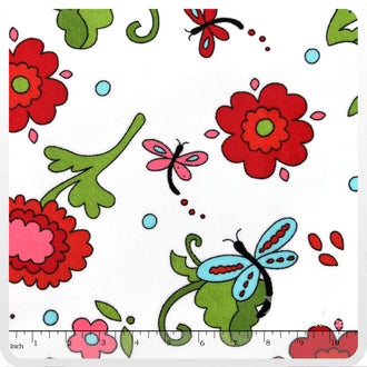 Lagoona Cuddle® - Wildflower Snow White 60" Minky Yardage