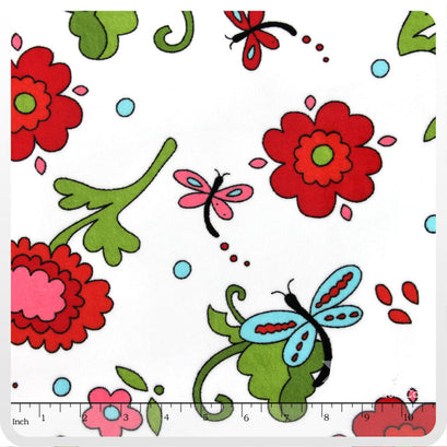 Lagoona Cuddle® - Wildflower Snow White 60" Minky Yardage