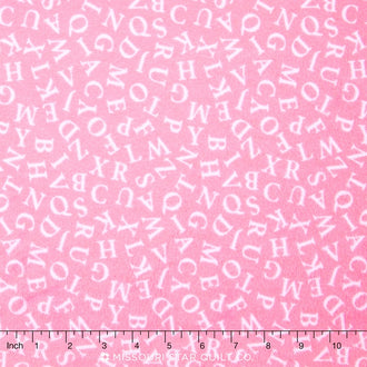 Cuddle® Prints - ABC Paris Pink 60" Minky Yardage