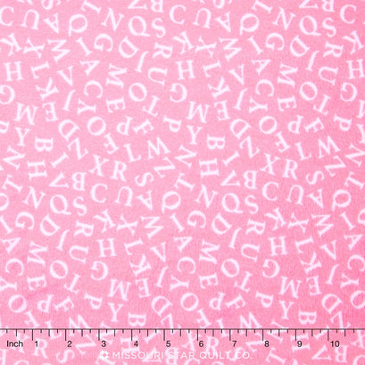 Cuddle® Prints - ABC Paris Pink 60" Minky Yardage