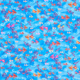 Oceanica - Fish Blue Yardage Primary Image
