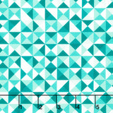 Quilt Town - Quilt Triangles Aqua Yardage Primary Image