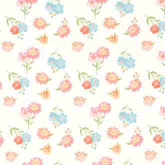 Spring's in Town - Floral Cream Yardage