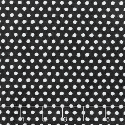 Cuddle® Classic Swiss Dot - Black/Snow 60" Minky Yardage