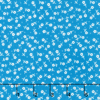 1930's Basics - Flowers Blue Yardage