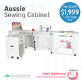 Aussie II Sewing Cabinet (White) with Kiwi Cabinet (White)