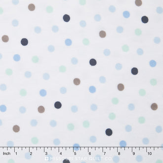 Cuddle® Prints - Alotta Dots Baby Blue/Opal 60" Minky Yardage