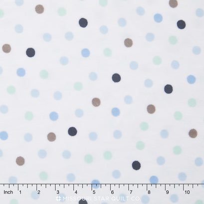 Cuddle® Prints - Alotta Dots Baby Blue/Opal 60" Minky Yardage