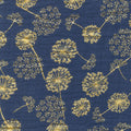 Embrace - Double Gauze Believe Cobalt/Gold Metallic Yardage Primary Image