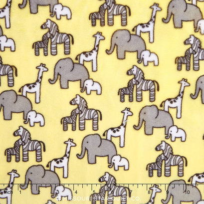 Cuddle® Prints - Little Safari Banana 60" Minky Yardage