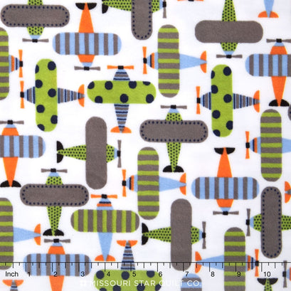 Cuddle® Prints - Robert Kaufman Collection Take Off Cuddle® Kiwi Minky Yardage