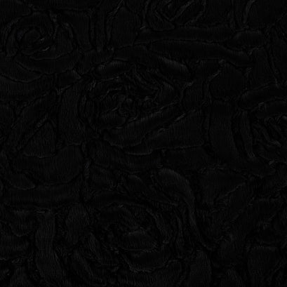 Luxe Cuddle® - Demi Rose Black Minky Yardage