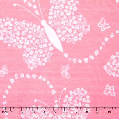 Cuddle® Prints - Flowerfly Paris Pink 60" MInky Yardage