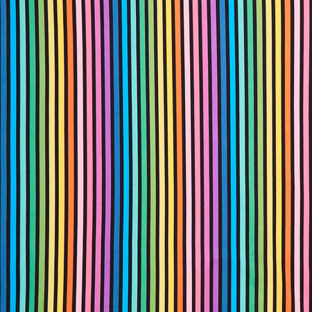 Make - Rainbow Stripe White Yardage