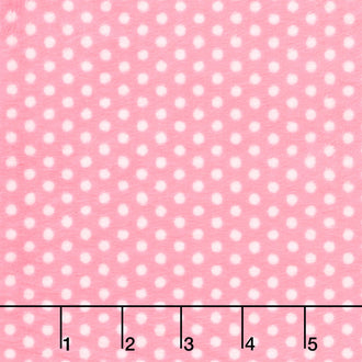 Cuddle® Classic Swiss Dot - Paris Pink/Snow 60" Minky Yardage