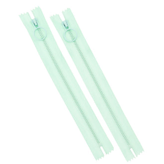 8" Hoop Pull Zippers - Mint