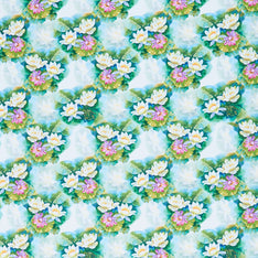 Decoupage - Lily Pads Green Yardage Primary Image