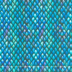 Dragons - Scales Blue Yardage Primary Image