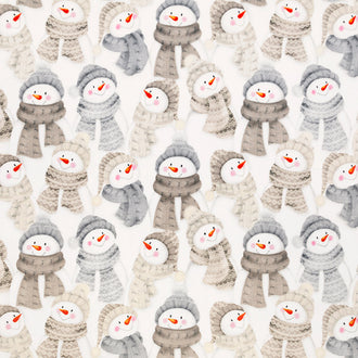 Cuddle® Prints - Snow Day Simply Taupe Digitally Printed Minky Yardage