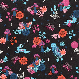 Firefly - Twilight Black Metallic Yardage