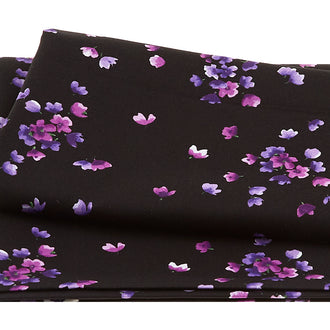 Catalina Ultra Violet Favorites - Cascading Petals Black & Purple 2 Yard Cut