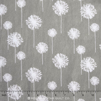 Cuddle® Prints - Dandelion Silver 60" Minky Yardage