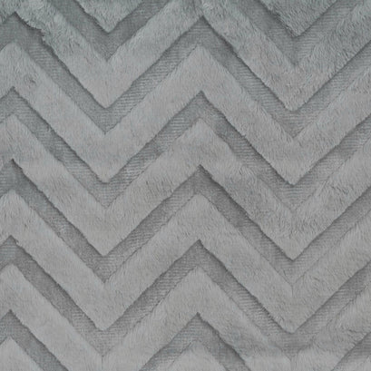 Cuddle® Embossed Chevron - Charcoal 60" Minky Yardage