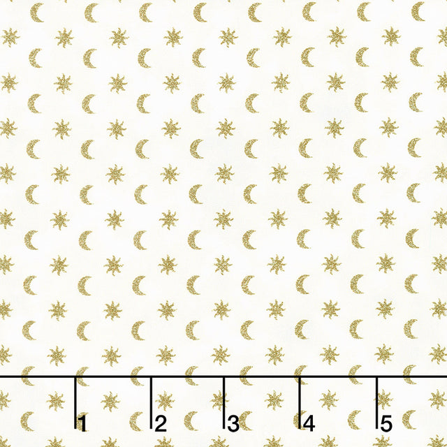 The Sun, The Moon, And The Stars! - Sun and Moon Small Cream Yardage Primary Image