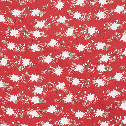 Yuletide Forest - Floral Red Yardage