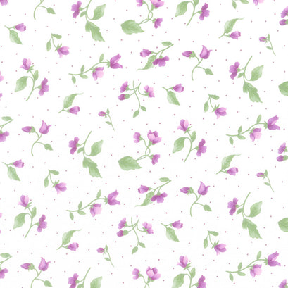 Camille - Flowers Natural Yardage