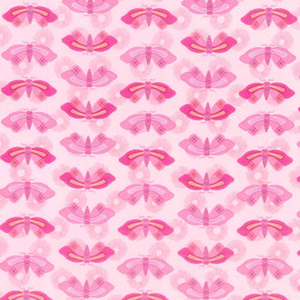 Wandering - Butterflies Pink Yardage