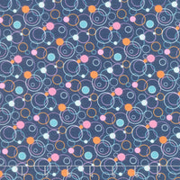 Effervescence (Riley Blake) - Circles Navy/Multi Yardage Primary Image