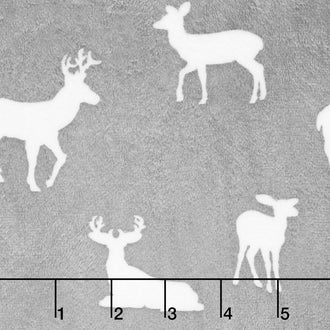 Cuddle® Prints - Deer To Me Graphite 60" Minky Yardage