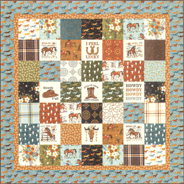 Cowboy Squares Quilt Kit