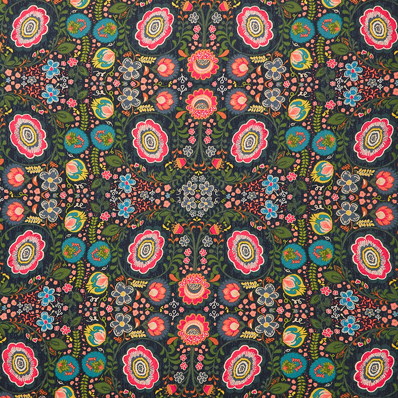 Vibrant Indian Fabric Poster by Created By Kat Co