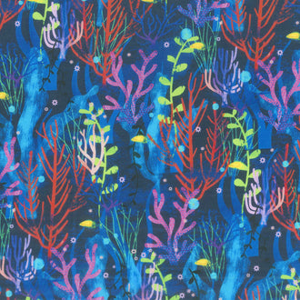 Octopus Garden - Coral Tropical Digitally Printed Yardage